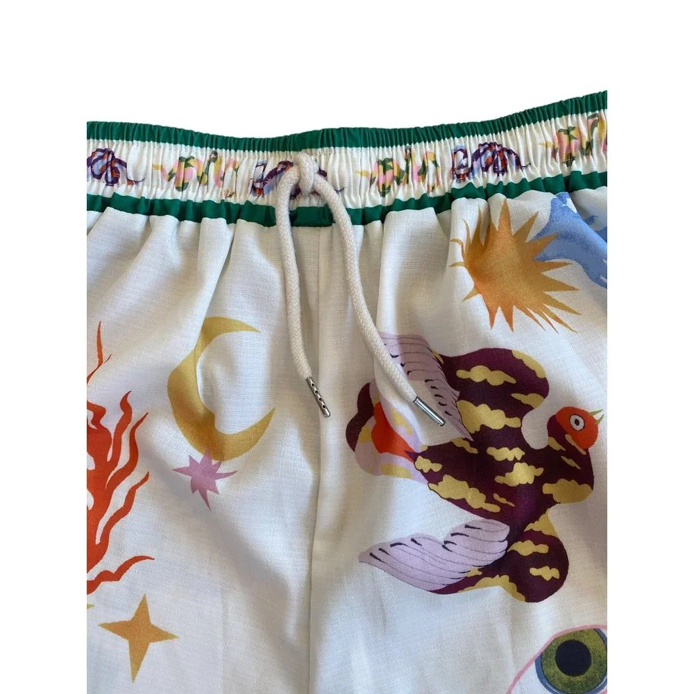 Women's XL Whimiscal Shorts Elastic High Waist Pockets Drawstring Multicolor - Picture 12 of 13